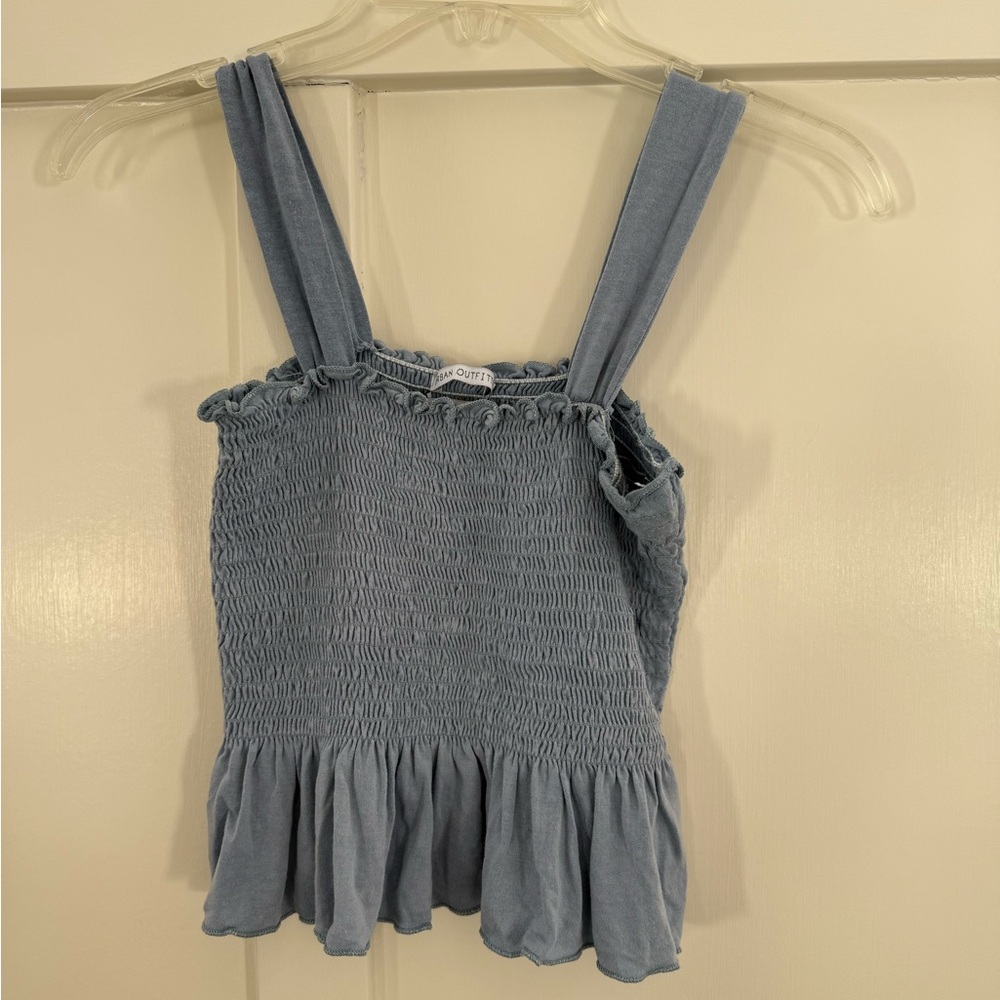 Urban Outfitters Smocked tube top with straps peplum sz S